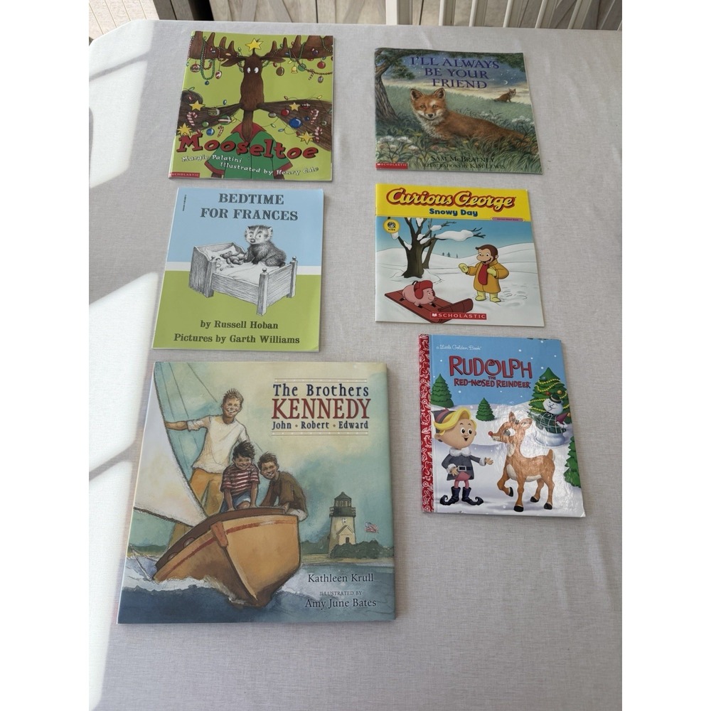 Kids Book Lot 6 Scholastic Curious‎ George Frances Rudolph Brothers Kennedy